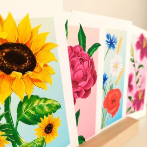 Kartīte-Prints Ziedi